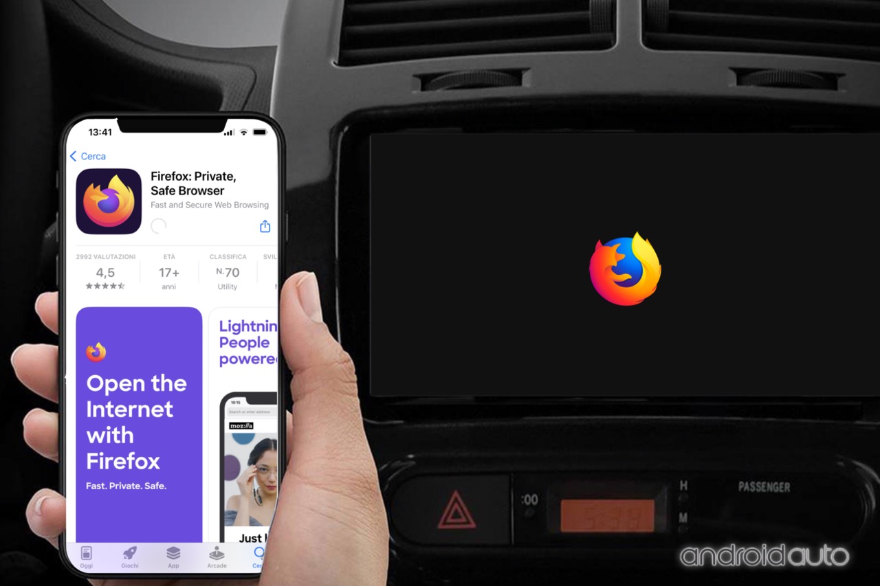 Firefox browser per Android Auto